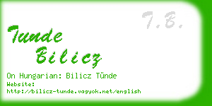 tunde bilicz business card